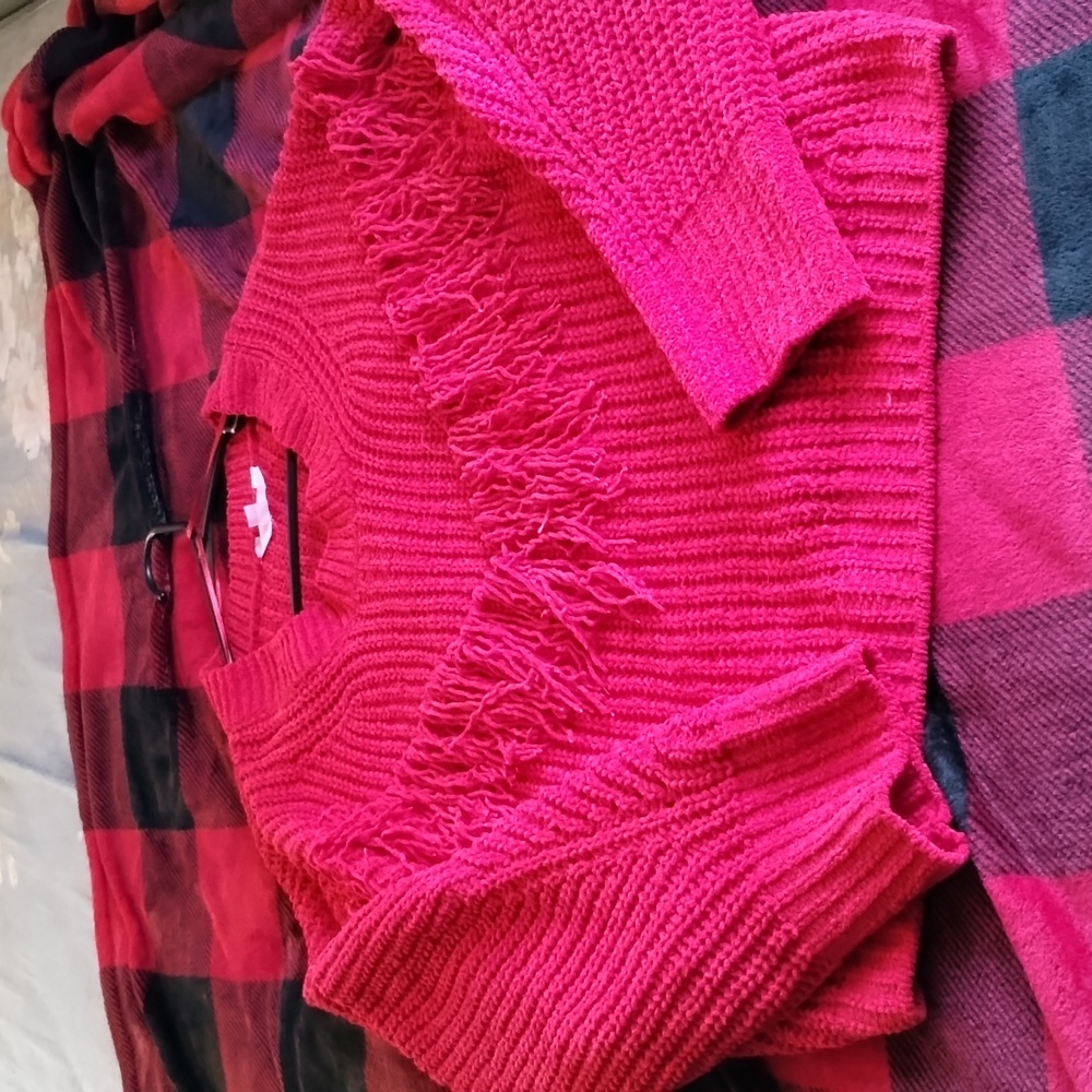 No Boundaries Vibrant Red Crew Neck Sweater